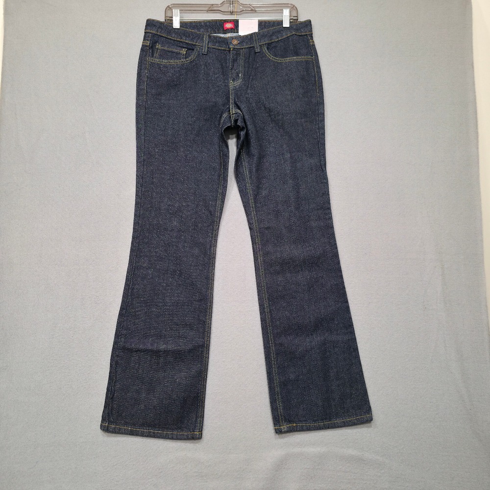 Dickies Womens Denim Blue Bootcut Jeans Mid Rise Size 6 Regular NWT